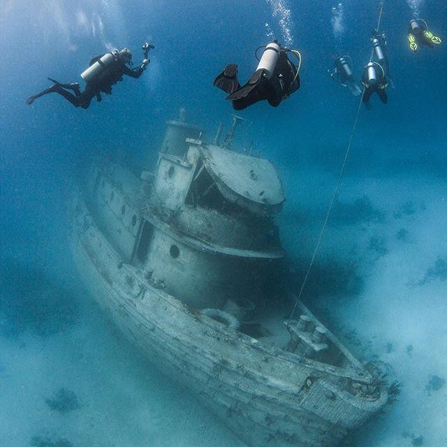 Scuba diving, The Anthony Bell Wreck, Nassau Paradise Island, The Bahamas