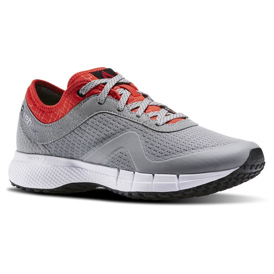 Grey and red sneaker by Reebok