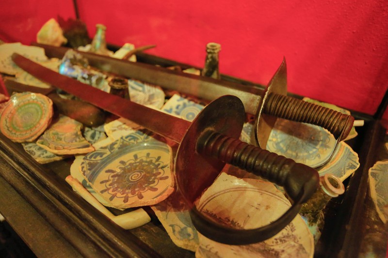 Pirate artifacts at the Graycliff Heritage Museum