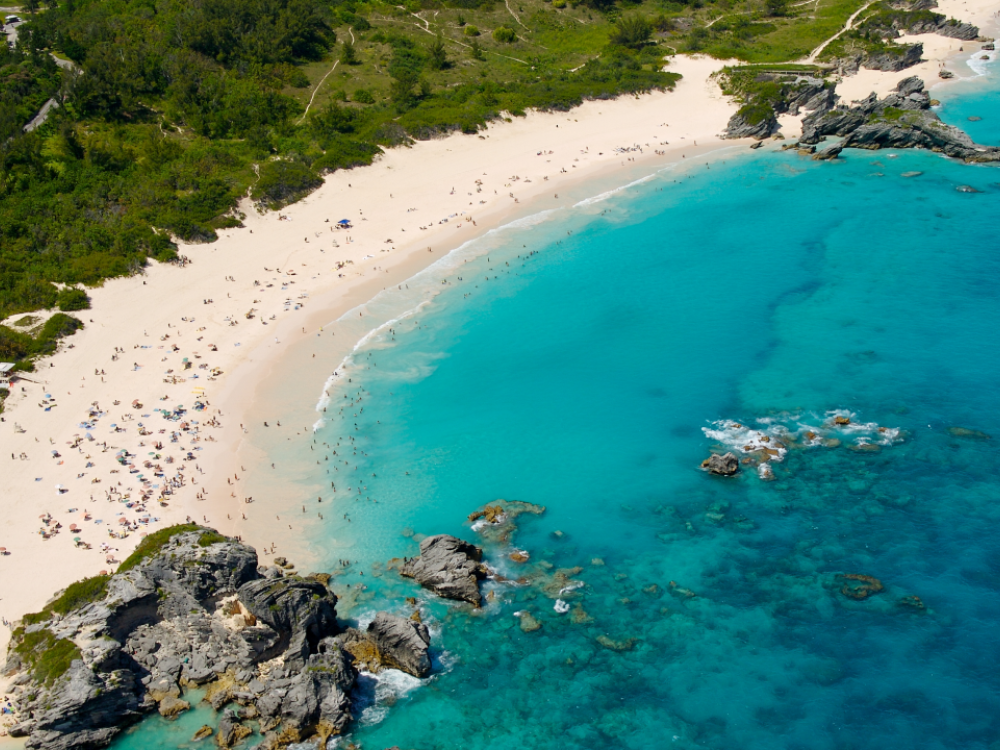 aerial view of beach