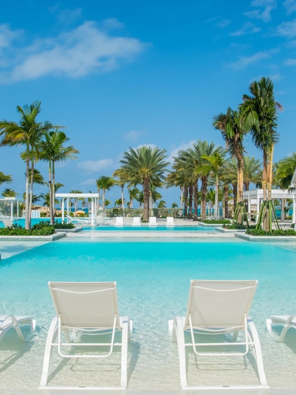 Chairs poolside at Grand Hyatt Baha Mar