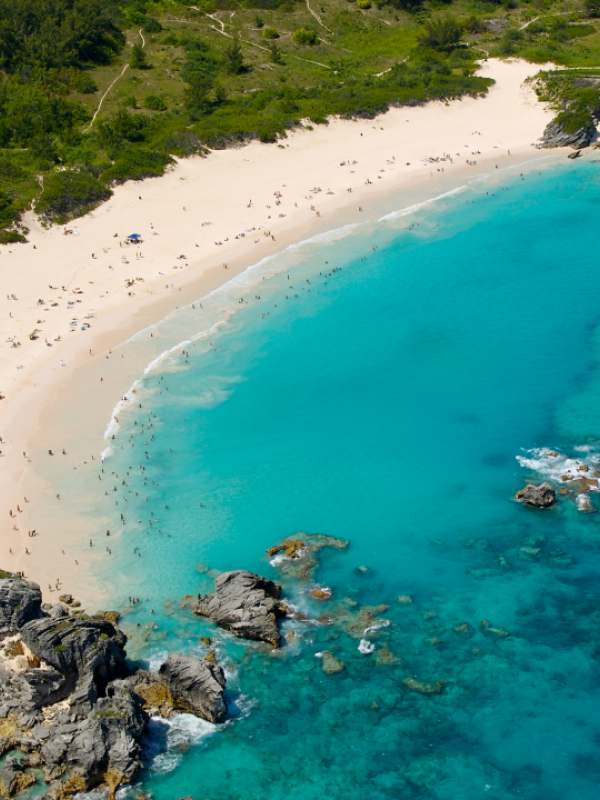 aerial view of beach