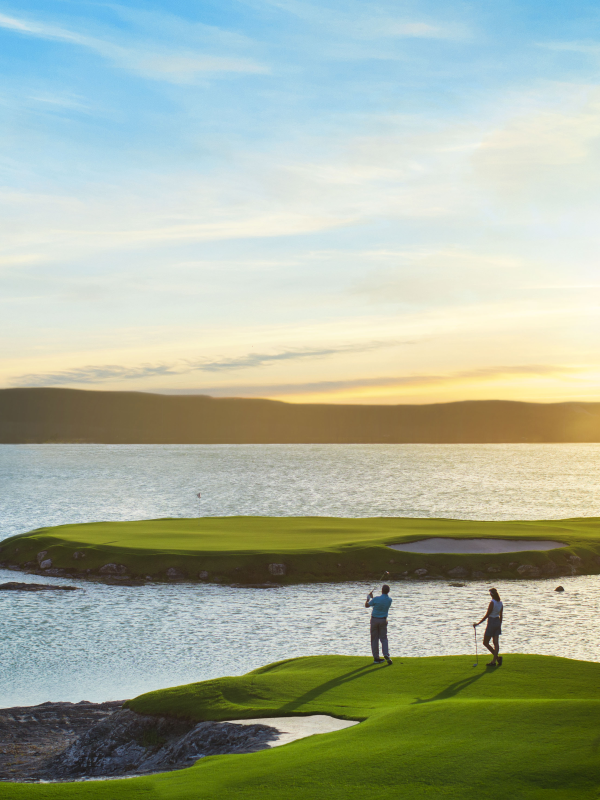Aerial view of golf course